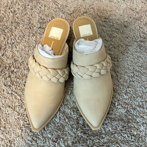 Dolce Vita slip on boots. Tan colored. Size 9.